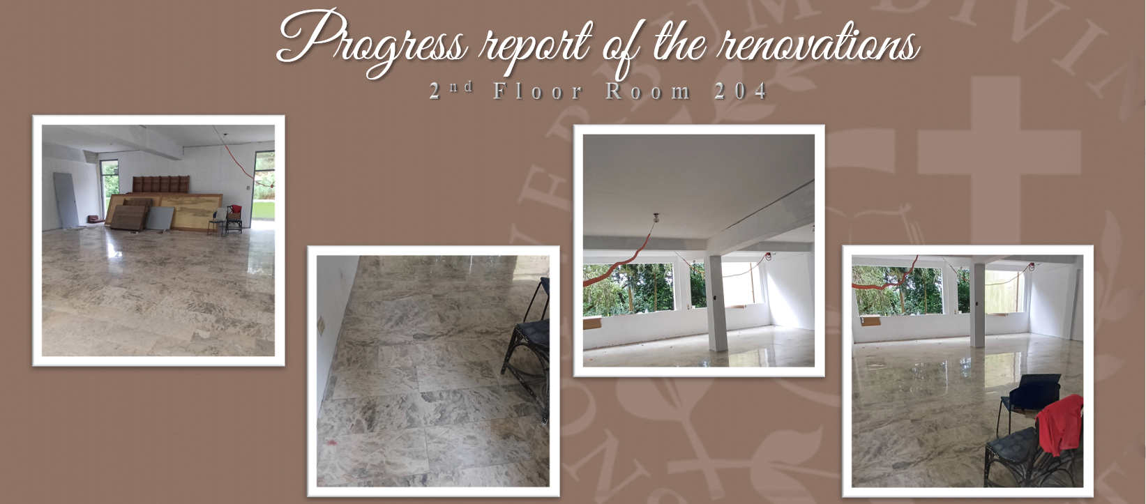 Progress report of the renovations (2nd Floor Room 204)